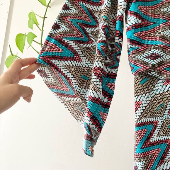 Misa Los Angeles | Teget Twist Front Bell Sleeve Mini Dress Size S - Picture 3 of 6